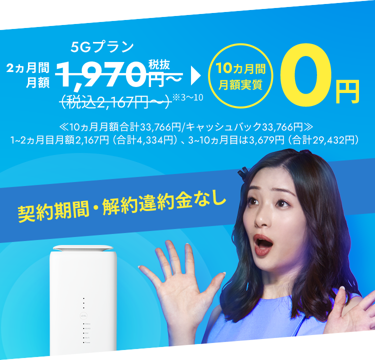 契約期間・解約違約金なし